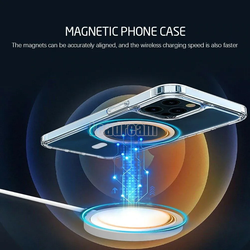 

100PCS for iPhone 12 Mini 12 Pro Max Magsafe Clear Shockproof Case Cover with Magnetic