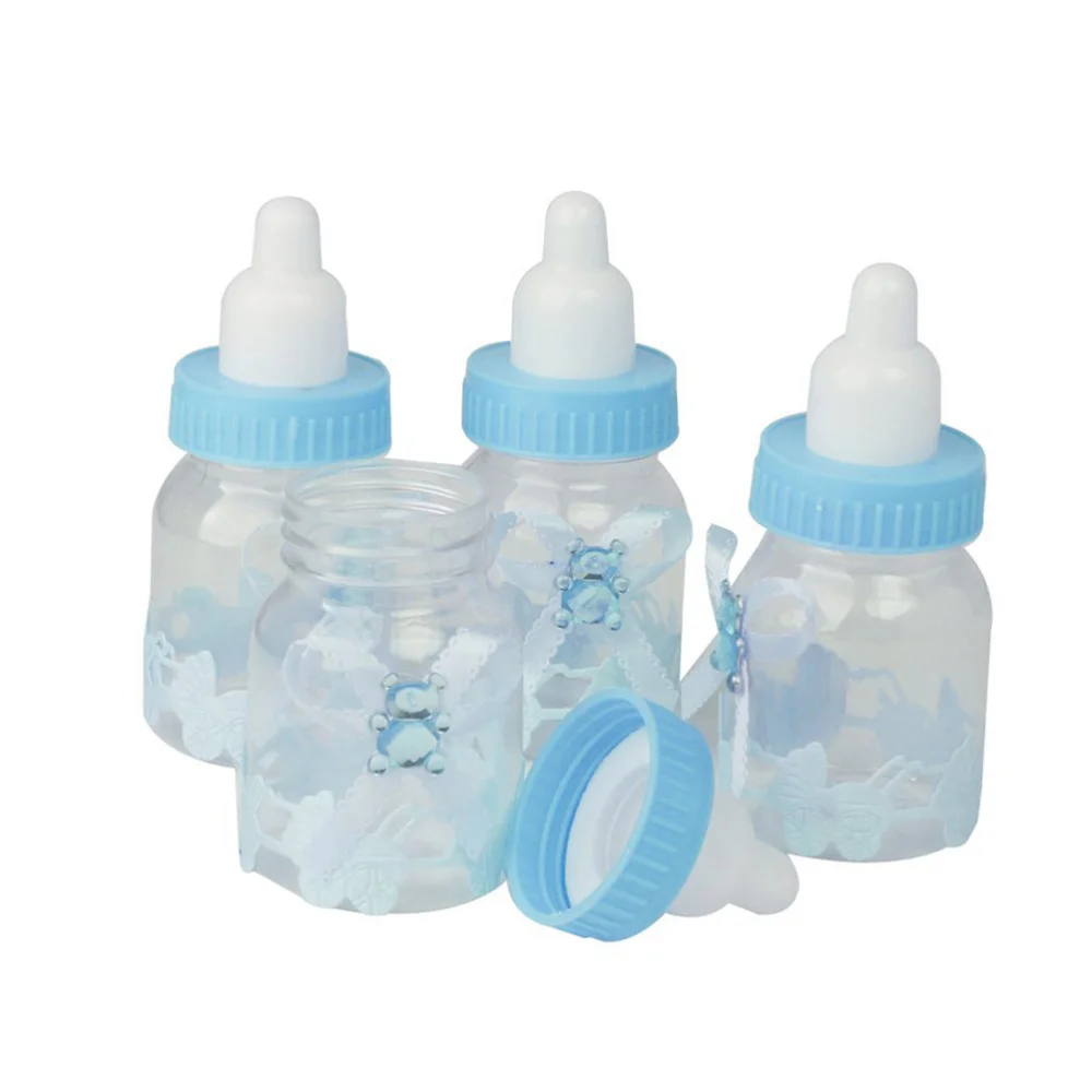 

12pcs Feeder Style Candy Bottle Gift Box Baby Shower Favors (Blue)