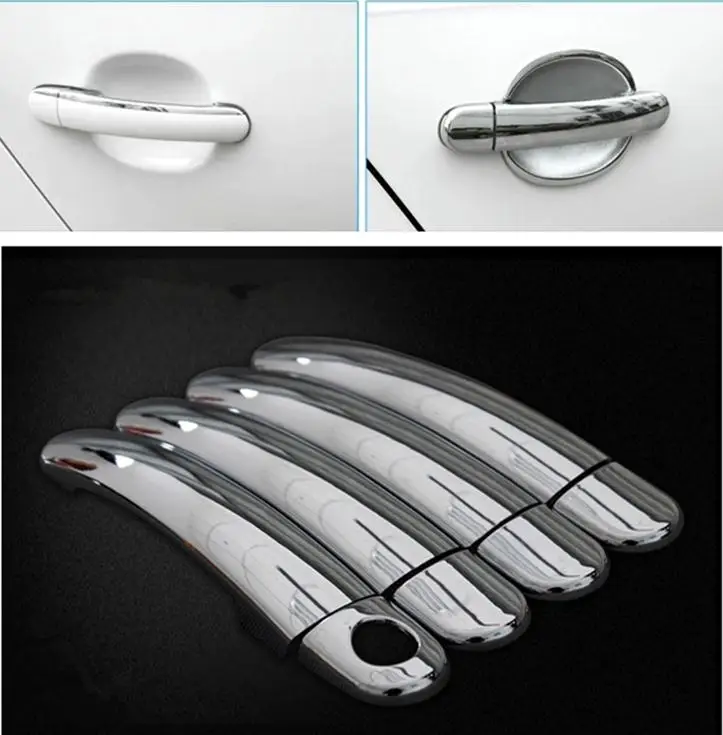 

New Chrome Car Side Door Handle Cover Trim For Volkswagen Tiguan 2009 2010 2011 2012 2013 2014 Free Drop Shipping