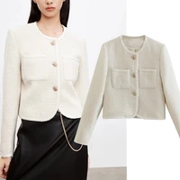 elmsk winter jacket women casaco feminino england style office lady fashion elegant texture solid simple short jacket women