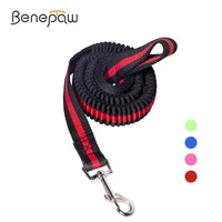 benepaw high elastic bungee dog leash strong rope lightweight quick release nylon puppy pet leash for small medium large dogs