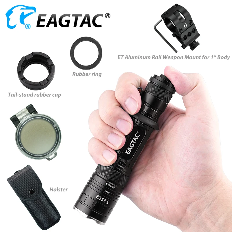Тактический светодиодный фонарик EAGTAC T25C2 Pro 2100 люмен 18650 для охоты сменный модуль
