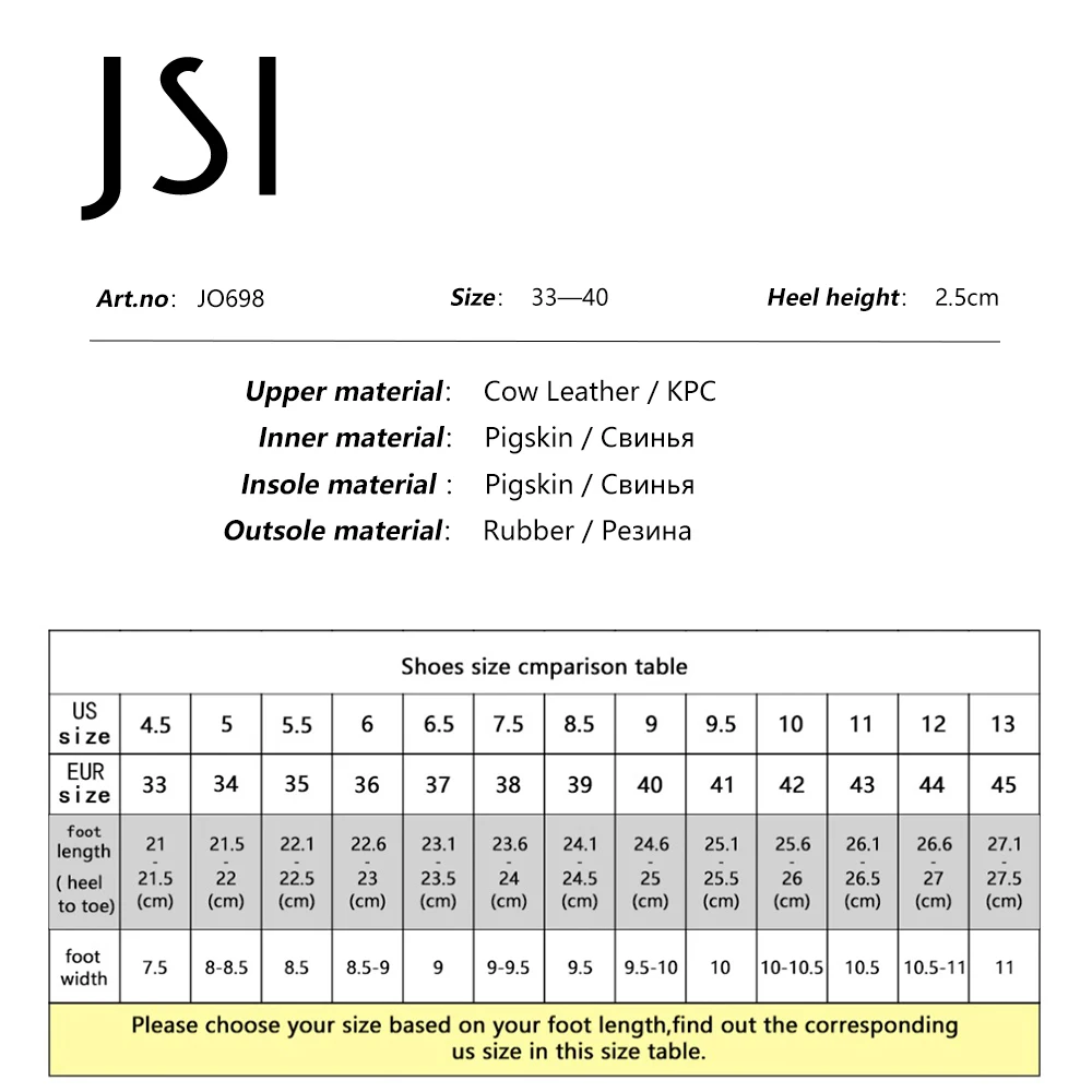 

JSI Mid-calf Boots Woman Round Toe Genuine Leather Boots Ladeis Low Square Heel Pearl Decoration Buckle Strap Sock Boots JO698