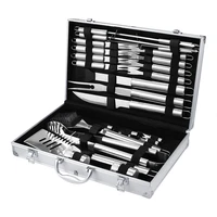 20 pcs stainless steel bbq tools set barbecue grilling utensil accessories camping outdoor cooking tools kit bbq utensils