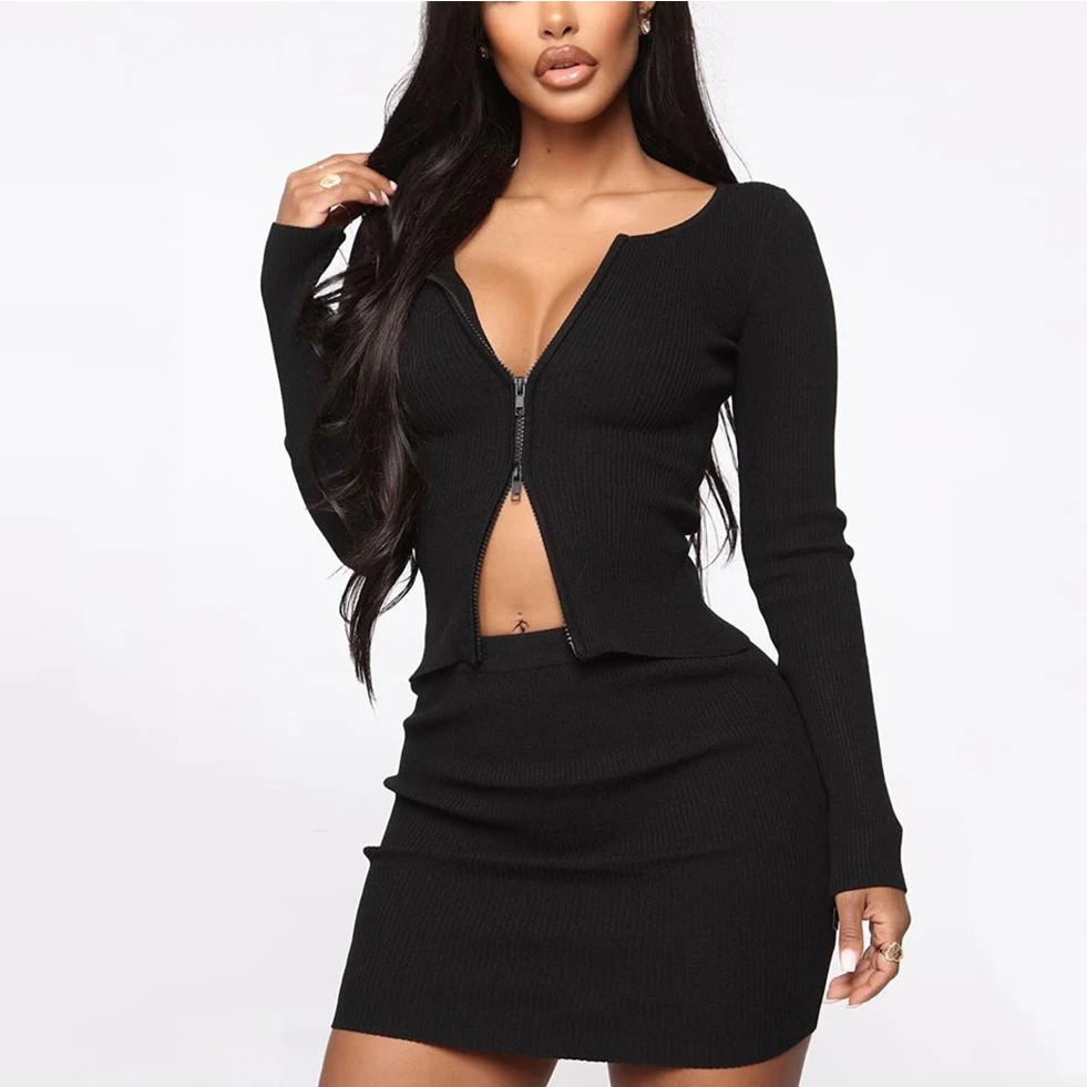 Трикотажный комплект из двух предметов NewAsia Garden в рубчик Женский Повседневный