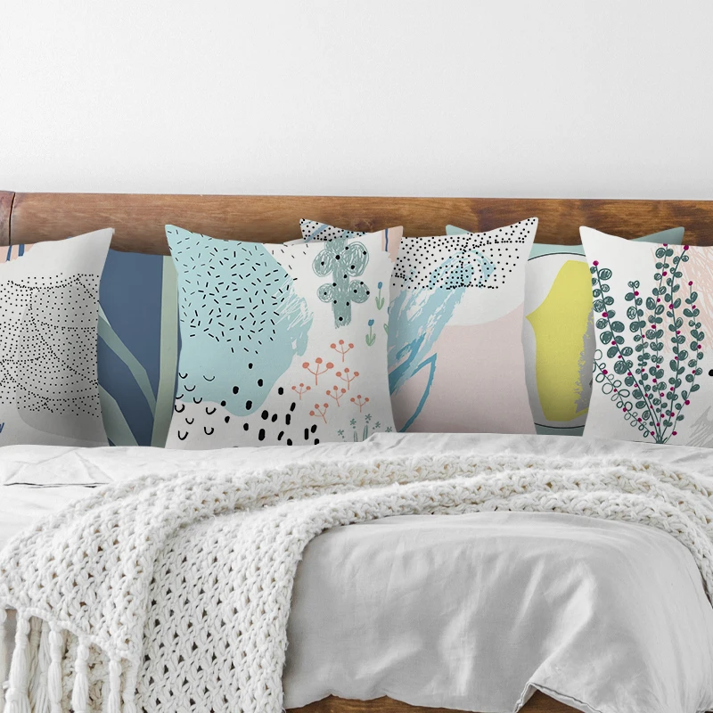 Декоративный чехол для диванной подушки puнапомните в скандинавском стиле с