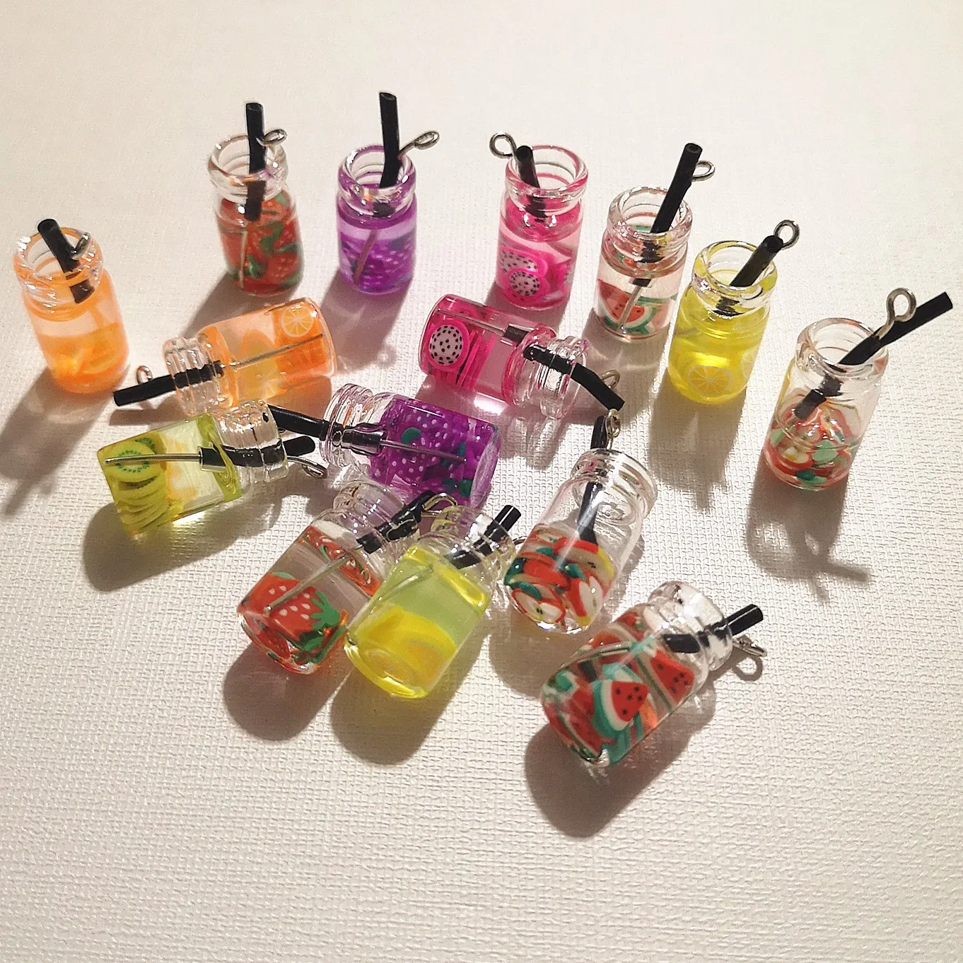 100 шт. миниатюрные поддельные фрукты апельсин яблоко клубника лимонный сок