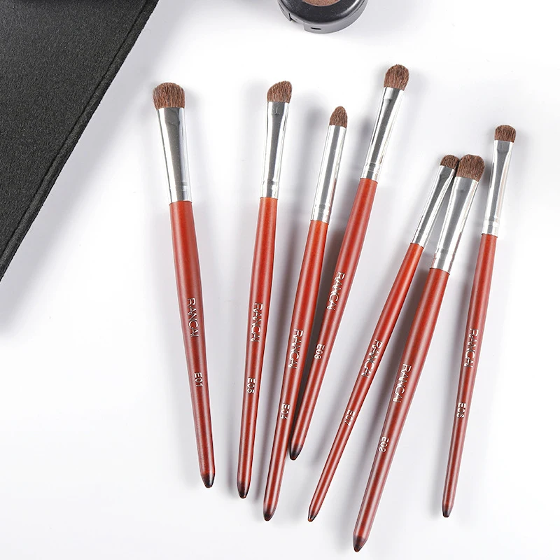 7pcs Makeup Brushes Set Natural Hair Wood Handle Eyeshadow Blending Shader Highlighter Powder Foundation Brush Tool | Красота и