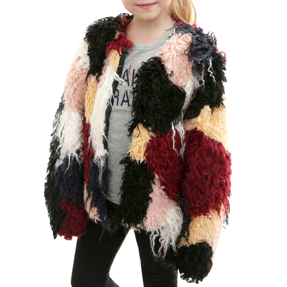 

Kids Baby Girls Autumn Winter Fashion Faux Fur Coat Jacket Thick Warm Outwear Clothes