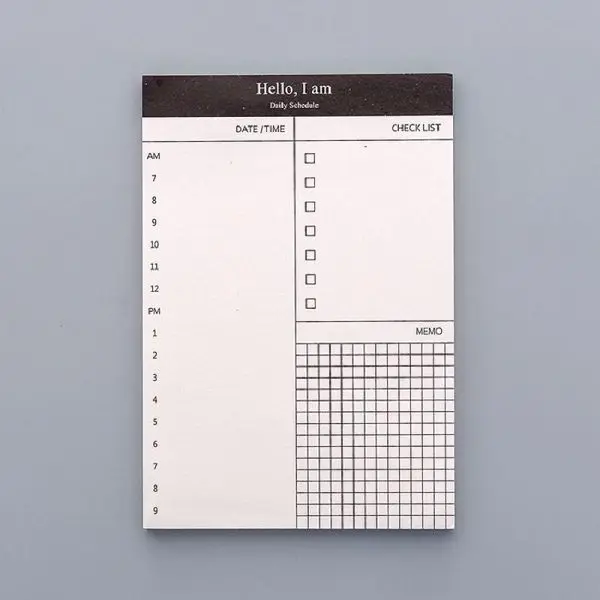 Checklist grid Записная книжка caderno memo pad notes to do list еженедельник zeszyty szkolne libreta sticky papeleria notas adhesivas canceleria - Цвет: Checklist grid