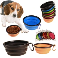 350mlsilicone folding bowl portable water bowl for dogs pet food bowl feeder travel cat dog food bowl drinkers pet accessories
