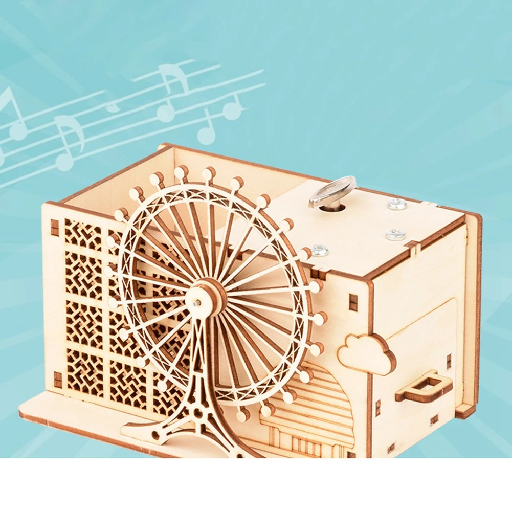 

Wooden Three-dimensional Jigsaw Puzzle Hand-assembled Model Music Box Toy Adult Diy Plug-in Building Blocks Creative Pen Holder