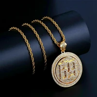 fashion personality hip hop round 6944 pendant necklaces for men jewelry gift