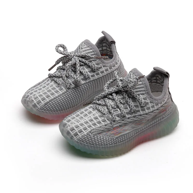 

2021 Summer Kids Boy Girl Shoes Casuals Slip-On Striped Fashion Concise Flat Heels Air mesh All-match Breathable Sneakers