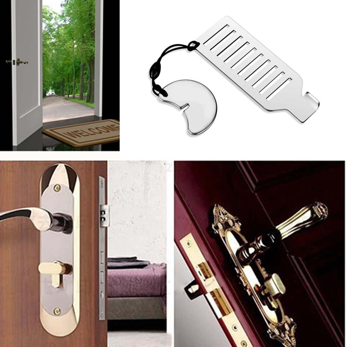

Portable Travel Door Lock Punch-free Hotel Apartment Security Door Lock
