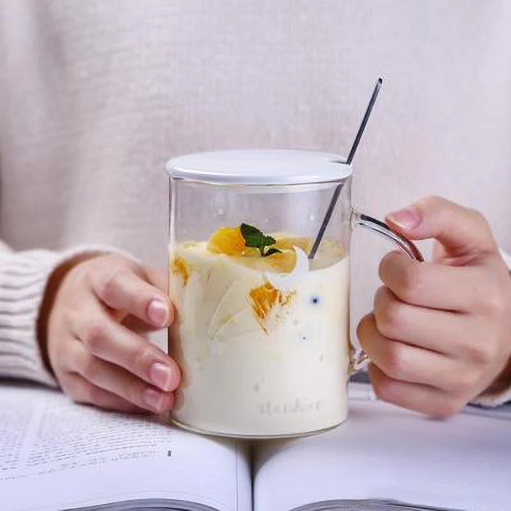 

500ML Star Universe Glass Water Bottle Personality Trend Household Water Cup