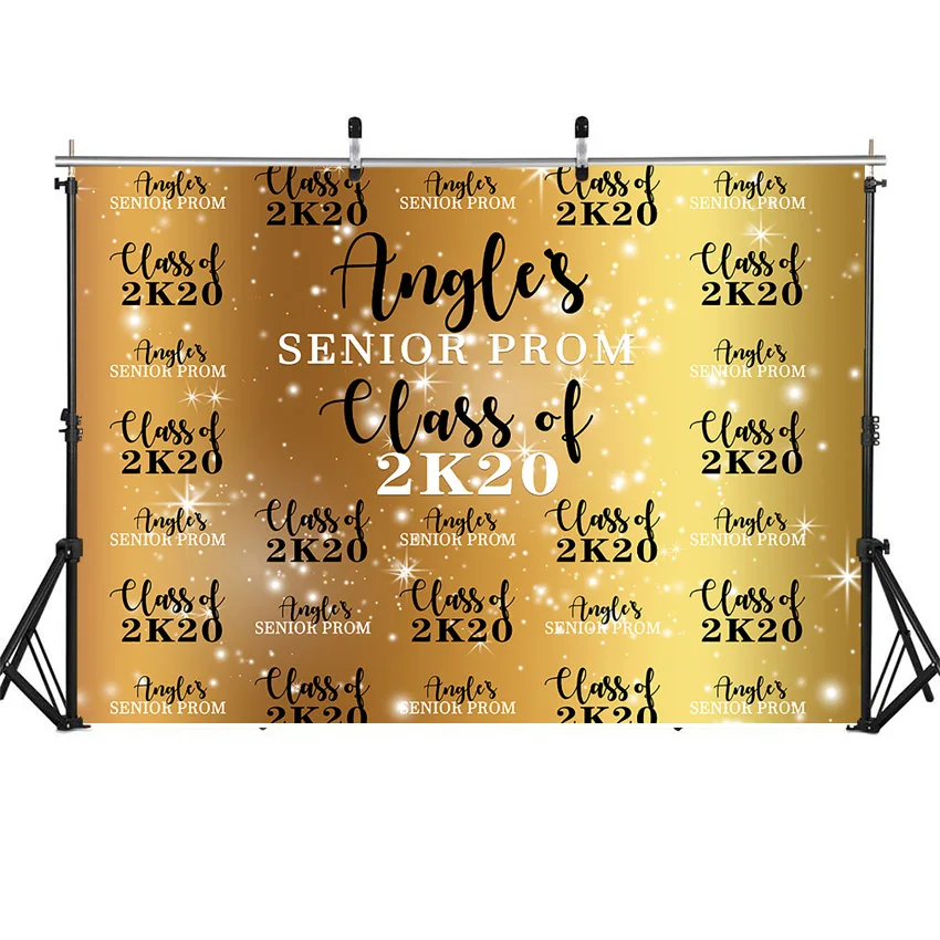 Класс 2020 выпускной вечер фон для фотографии с золотым блеском фото студийной