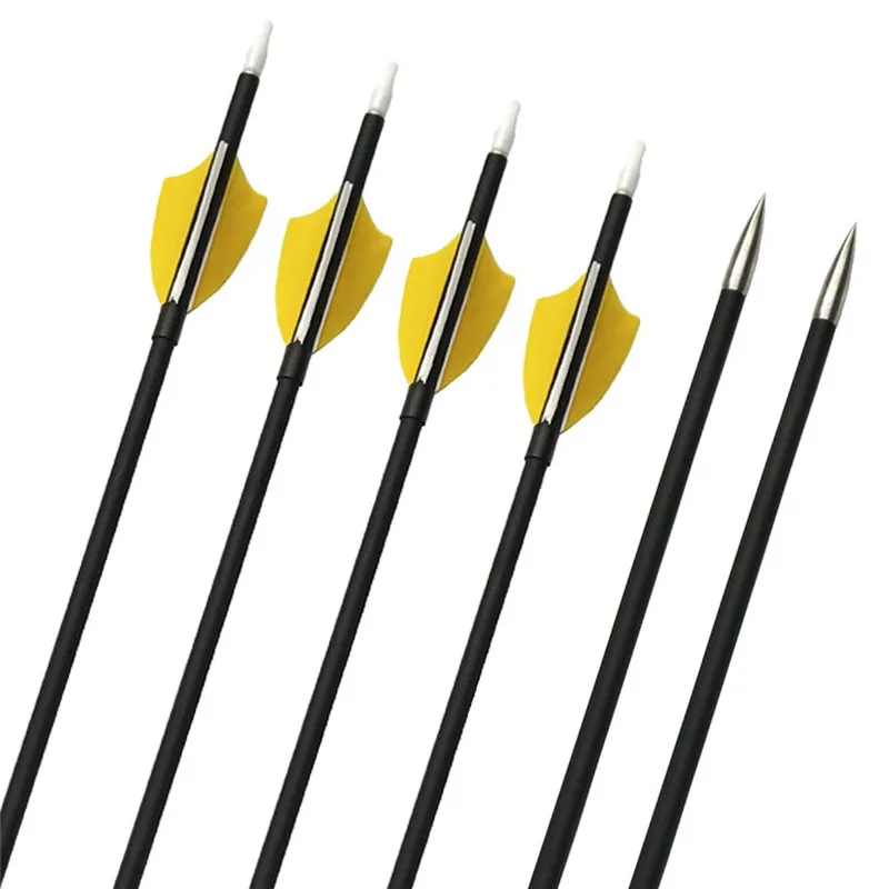 Стрелы из углеродного волокна для стрельбы лука 31 дюйм 12 шт. 1000 дюйма с 2