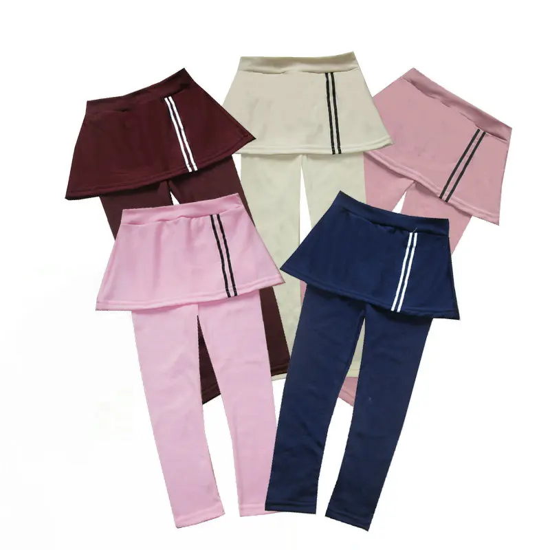 Хлопковые леггинсы для маленьких девочек с рисунком в полоску юбка-брюки узкие