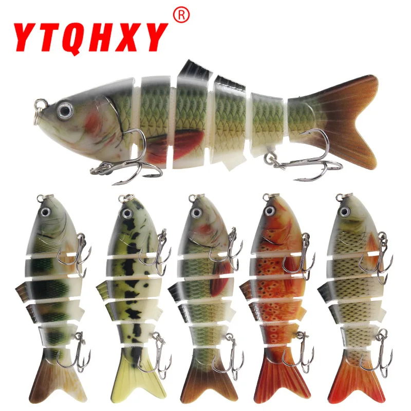 

XY-531 рыболовные приманки, 10 см, 20 г, 6 секций, тонущий твердый Морской рыболовный крючок, имитация 3D рыбы, искусственные снасти для спиннинга