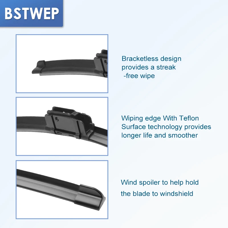 BSTWEP Wiper Blades for Mitsubishi Grandis Fit Heavy Duty Hook Arm 2004 2005 2006 2007 2008 2009 2010 2011 | Автомобили и