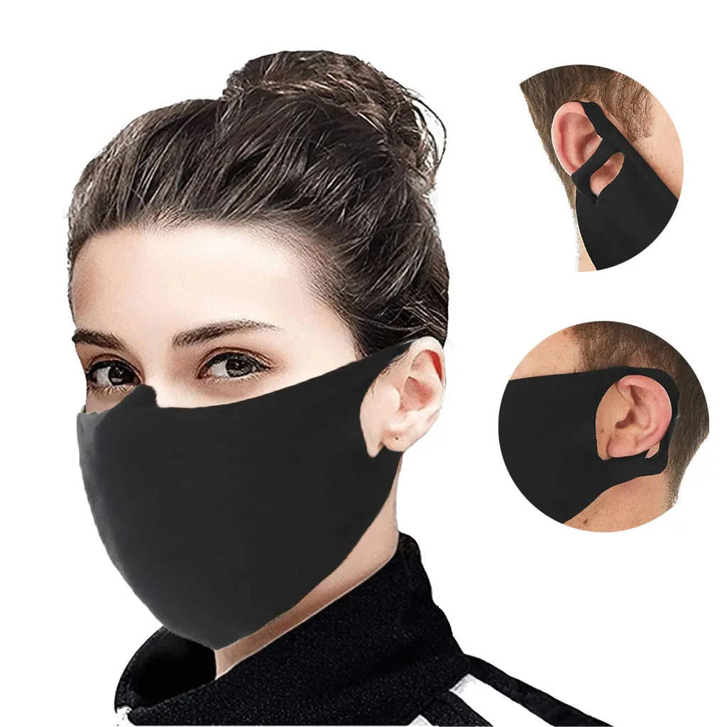 1 упаковка унисекс черные дышащие маски для лица модные женские и мужские рта