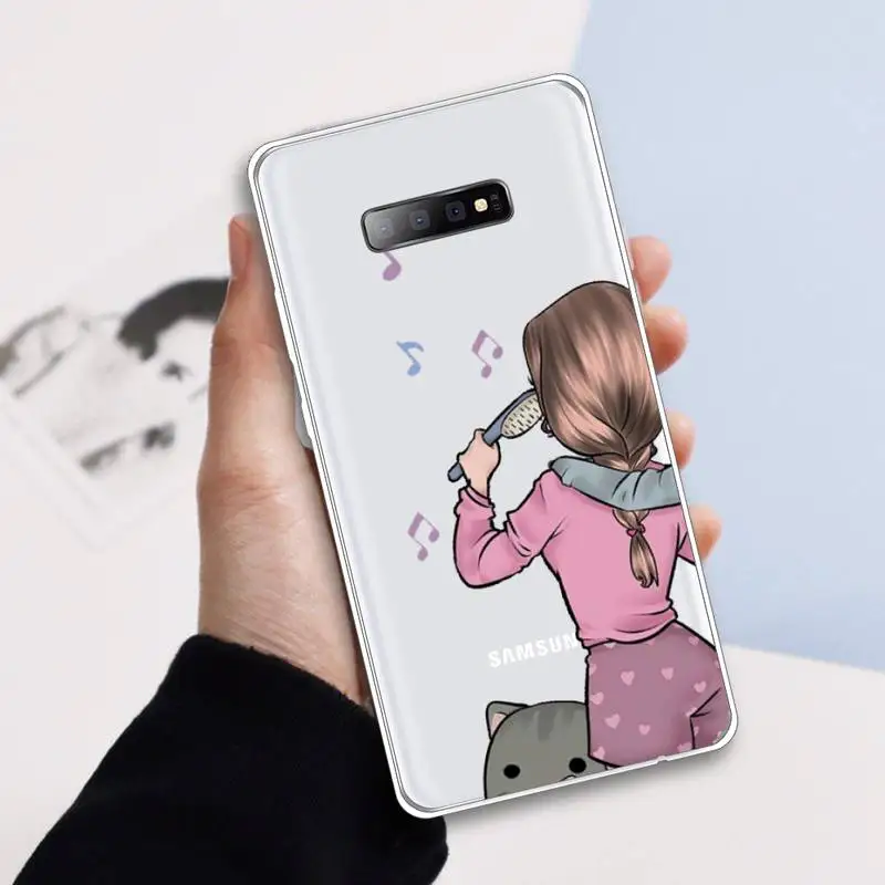 

Girls Bff Best Friends Forever Phone Case Transparent For Samsung Galaxy A71 A21s S8 S9 S10 plus note 20 ultra
