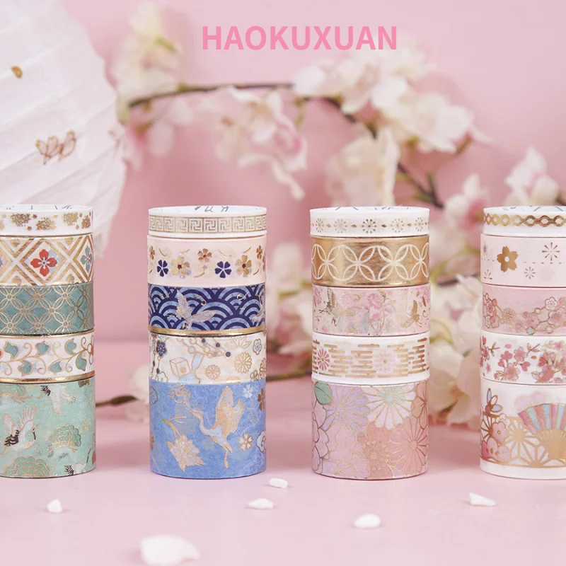 

20 Rolls Washi Tape Set Universe Design Masking Tapes with 3 Sizes 8mm/15mm/30mm Hot Stamping Decorative Washi Tapes for Journal