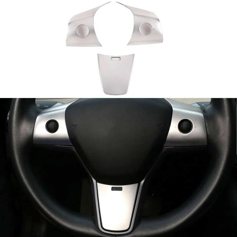 

Matte Trim Cover Stainless Steel Accessories For Tesla Model 3 Ideal Useful