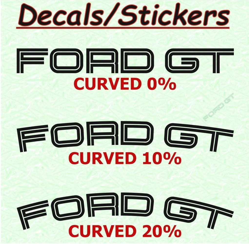 Для 12X Ford GT Наклейка тормозной суппорт изогнутая графика эмблема логотип B