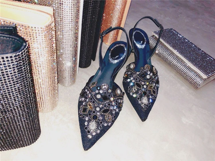 Сандалии женские на высоком каблуке пикантные босоножки с острым носком