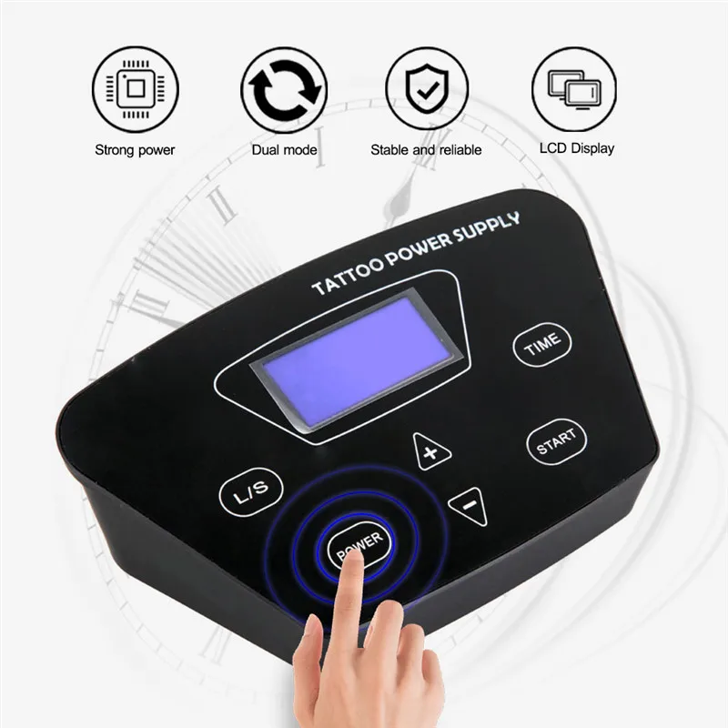 tattoo power supply Biomaser Профессиональный P300 татуировки Питание& Перманентный макияж Питание критические цифровой татуировки Питание аппараты lcd - Цвет: tattoo power supply