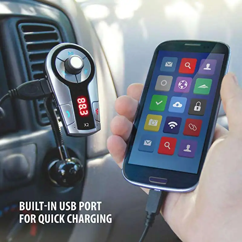 Bluetooth FM-передатчик для автомобильного радио с USB-зарядкой Многоточечное