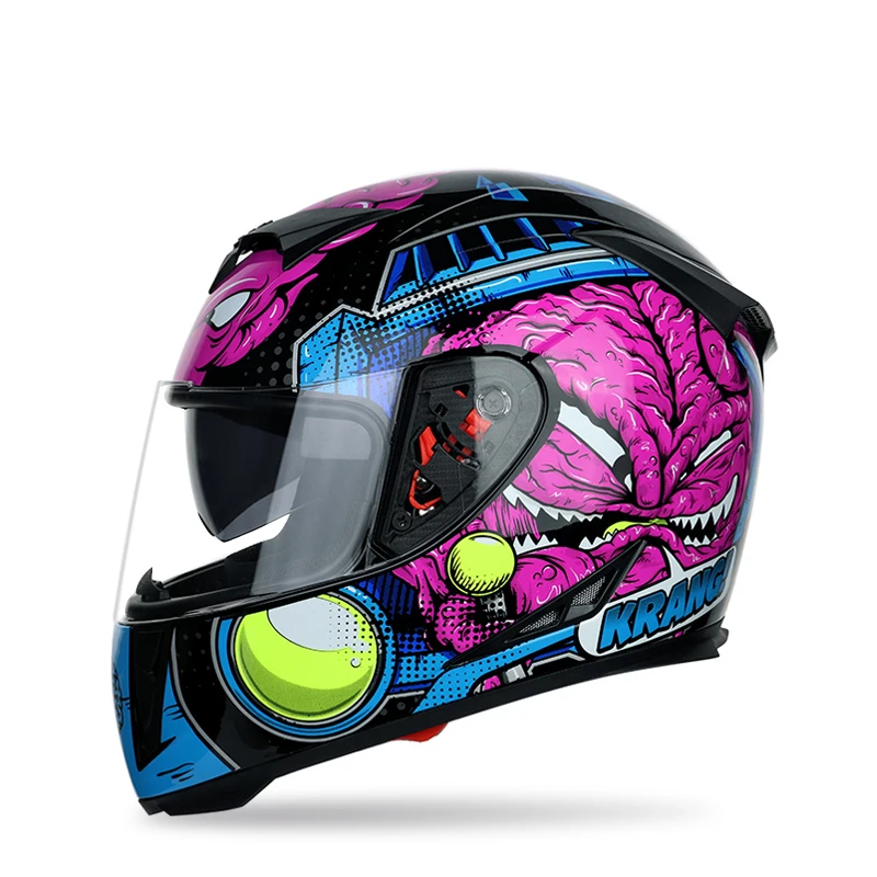 Мотоцикл круизер туристические шлемы Мотоцикл Скутер уличный Снег велосипед шлем полное лицо двойное зеркало Защита от солнца шлемы