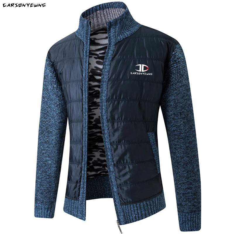 

Hot Sale Men's Sweater Coat Faux Fur Wool Sweater Jackets Men Winter Casual Knitwear Cardigan Male Full Zip Knitted Warm Coat