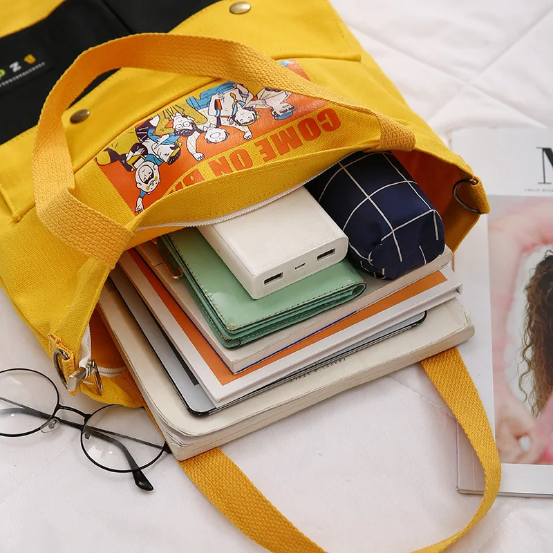 

Women Backpack New Fashion Cartoon Printing Female Cute Canvas Shoulder Bags Soft Girls Student Backpacks School Bags