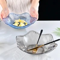 3pc creative new crystal plastic fruit plate modern living room creative wave dried fruit candy box household fruit tray