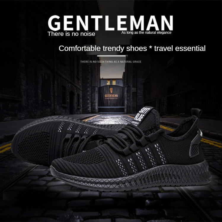 

Men's sports shoes breathable shoes summer men's casual running light woven shoes