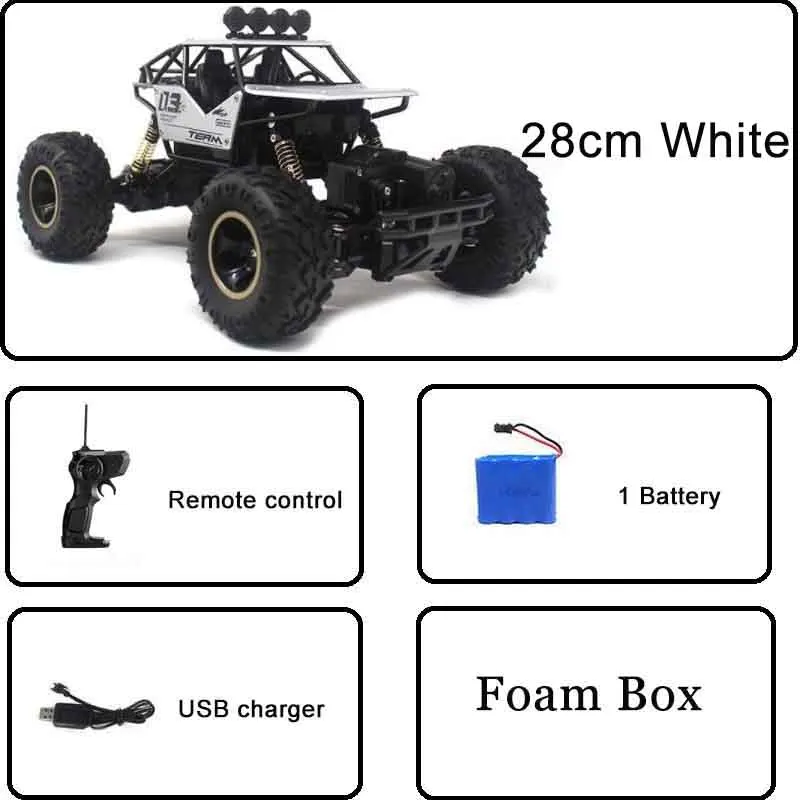1:16 4WD автомобили RC автомобили обновленная версия 2,4G радиоуправляемые игрушечные машинки RC автомобиль высокоскоростные грузовики внедорожные Грузовики Игрушки для детей - Цвет: Foam 28cm white