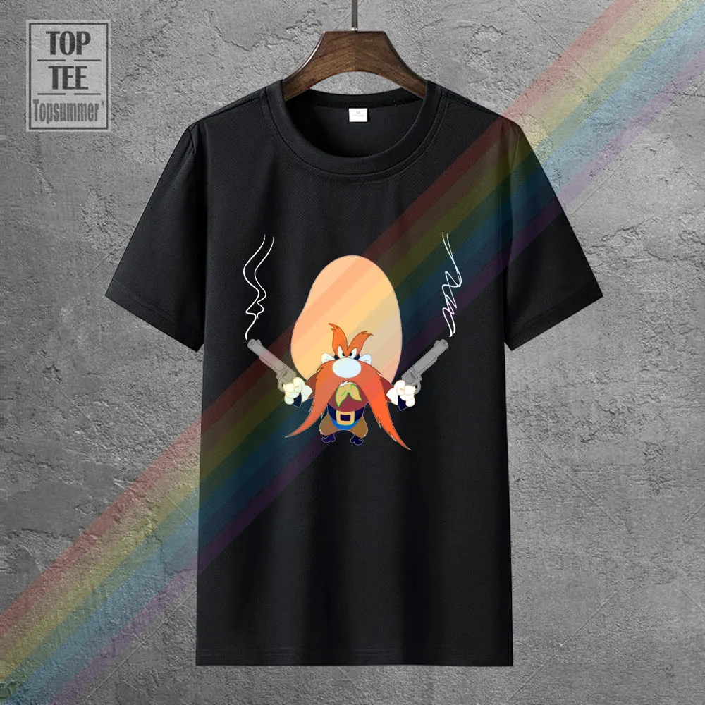 

Tee Shirt Tops Design Men Crew Neck On Flesiciate Yosemite Sam With Two Guns Best Friend Short Sleeve T Shirts