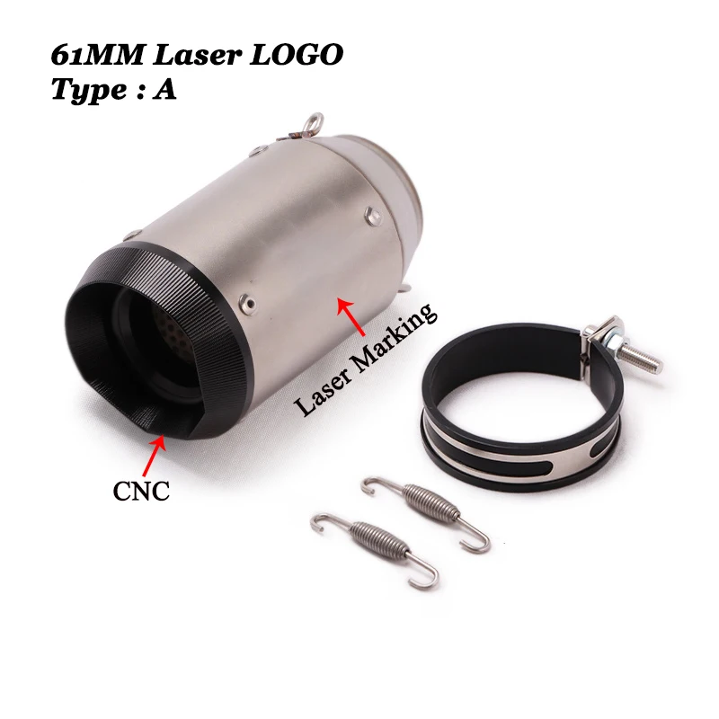 51 мм 61 Универсальная выхлопная труба мотоцикла из углеродного волокна для GSXR600