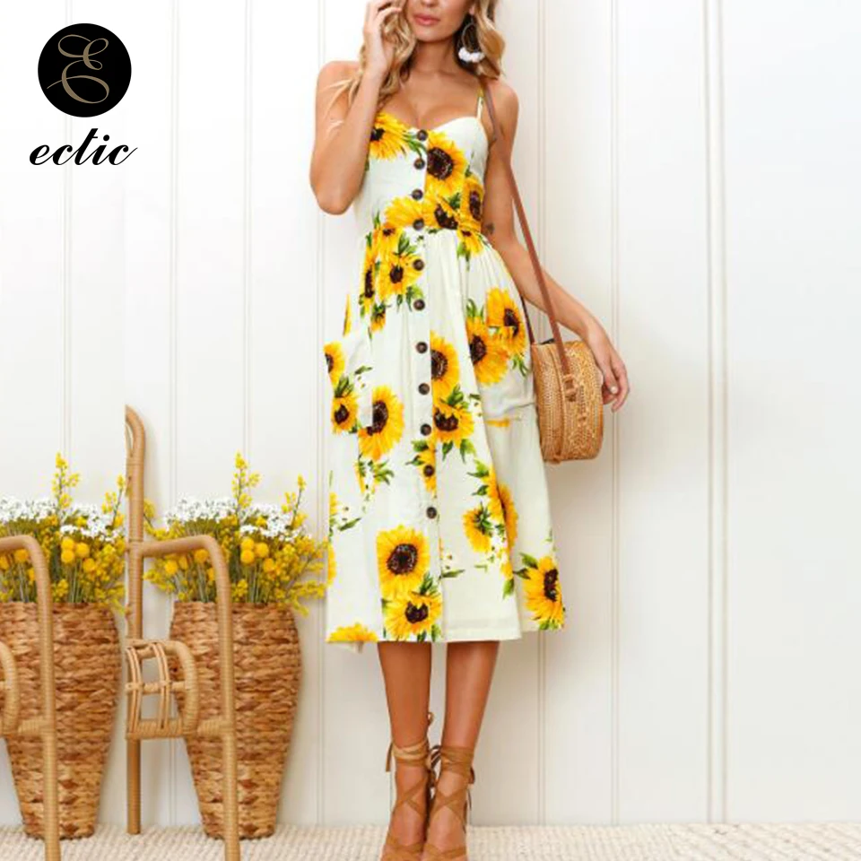 Женский винтажный сарафан в горошек с принтом ананасов и пуговицами спереди |