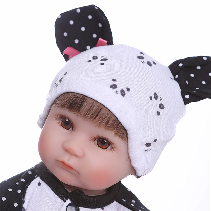 

40CM Soft Silicone Reborn Premie Baby Doll Cotton Body Lifelike Real Touch Gifts For Children Birthday Present Photography Props