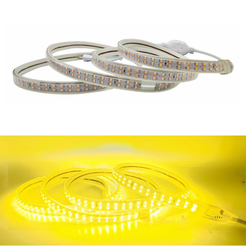 Двухрядная Светодиодная лента 2835 В переменного тока высокая яркость