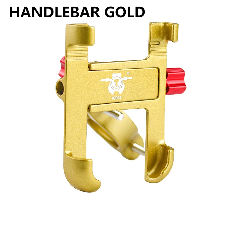 Handlebar Gold YPAY алюминиевый сплав мотоциклетный велосипедный держатель для телефона стенд Руль заднего вида подставка для телефона крепление GPS для IPhone X 8P samsung S9 - Цвет: Handlebar Gold