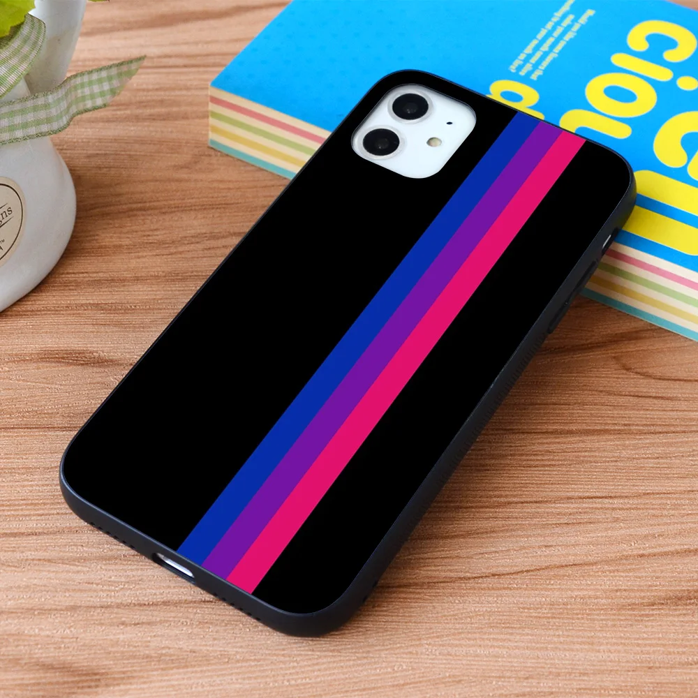 

For iPhone Bisexuality in Shapes Soft TPU border Apple iPhone Case