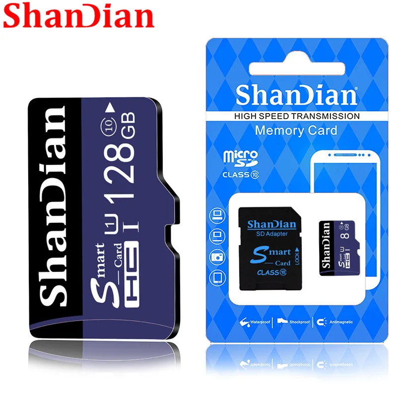 SHANDIAN смарт карта памяти класс 10 128 ГБ 64 32 ГБ|Карты памяти| |