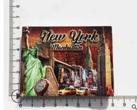 new york city human landscape tourist souvenir resin hand painted magnet refrigerator sticker