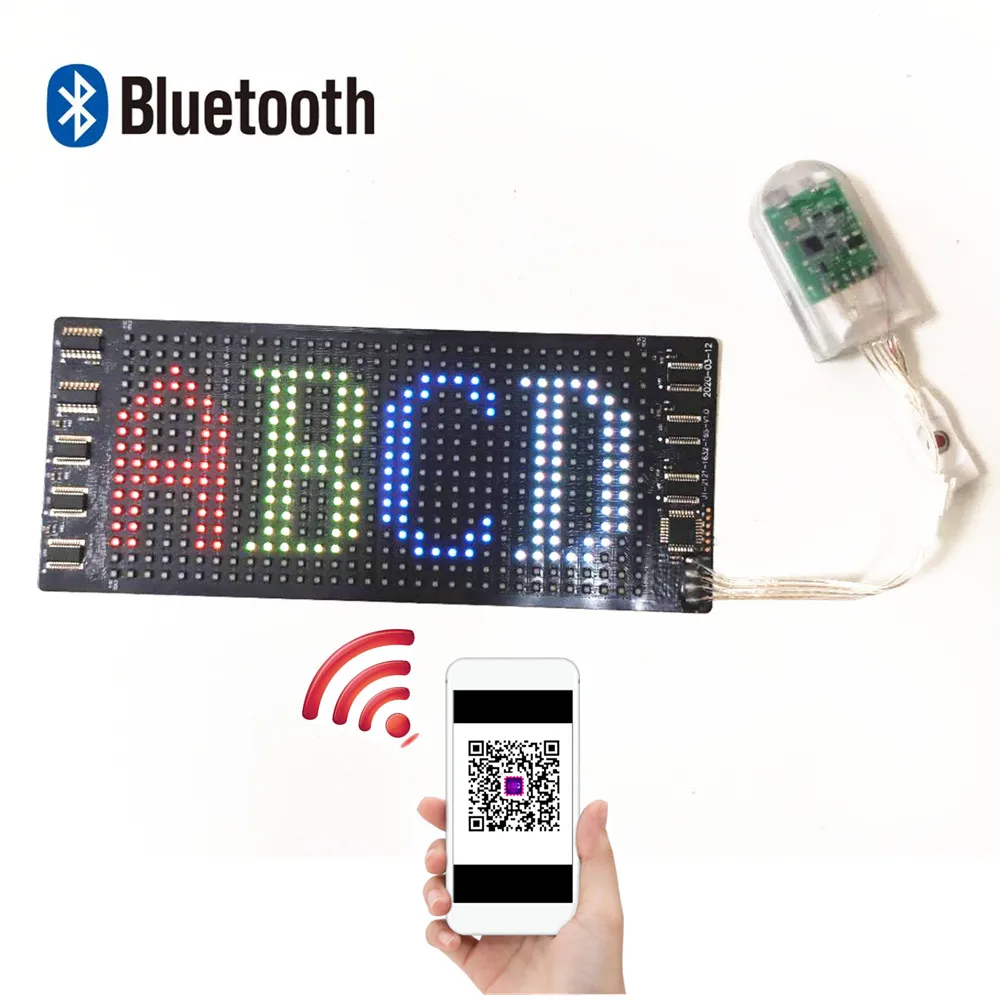 Программируемый через Bluetooth Rgb гибкий светодиодный модуль 16*32 пикселей дисплей