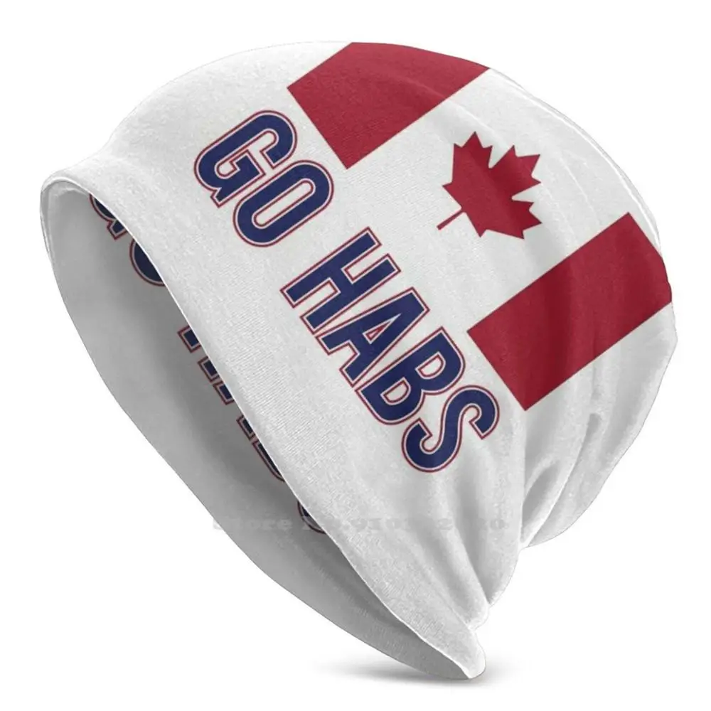 

Go Habs - Hockey Beanie Autumn Winter Warm Hat Hockey Ice Ice Hockey Sport Sports Professional Team Players Puck Helmet City